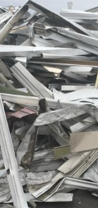 Discarded Aluminum Metal Debris For Recycling In Urban Environment